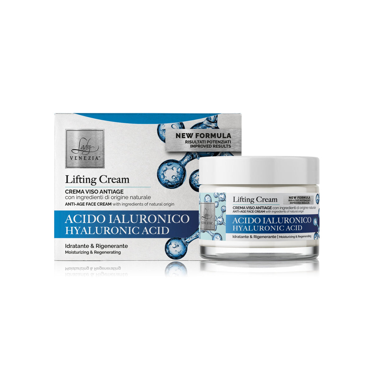 Crema facial antiarrugas con ácido hialurónico - 50 ml — Lady Venezia