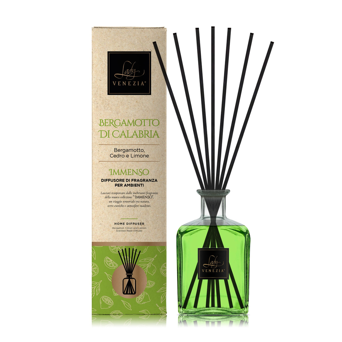 Maxi difusor de ambiente con varillas «Immenso» · 4 fragancias — imagen 2