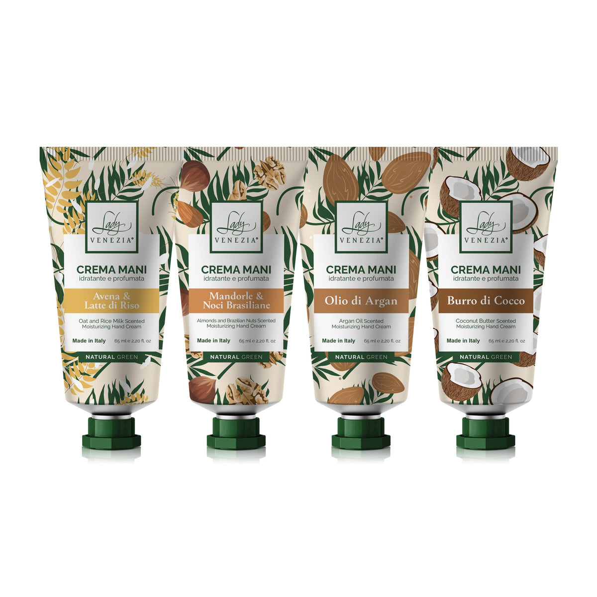 Cremas de manos Natural Green · Hidratantes y perfumadas 65 ml — Lady Venezia