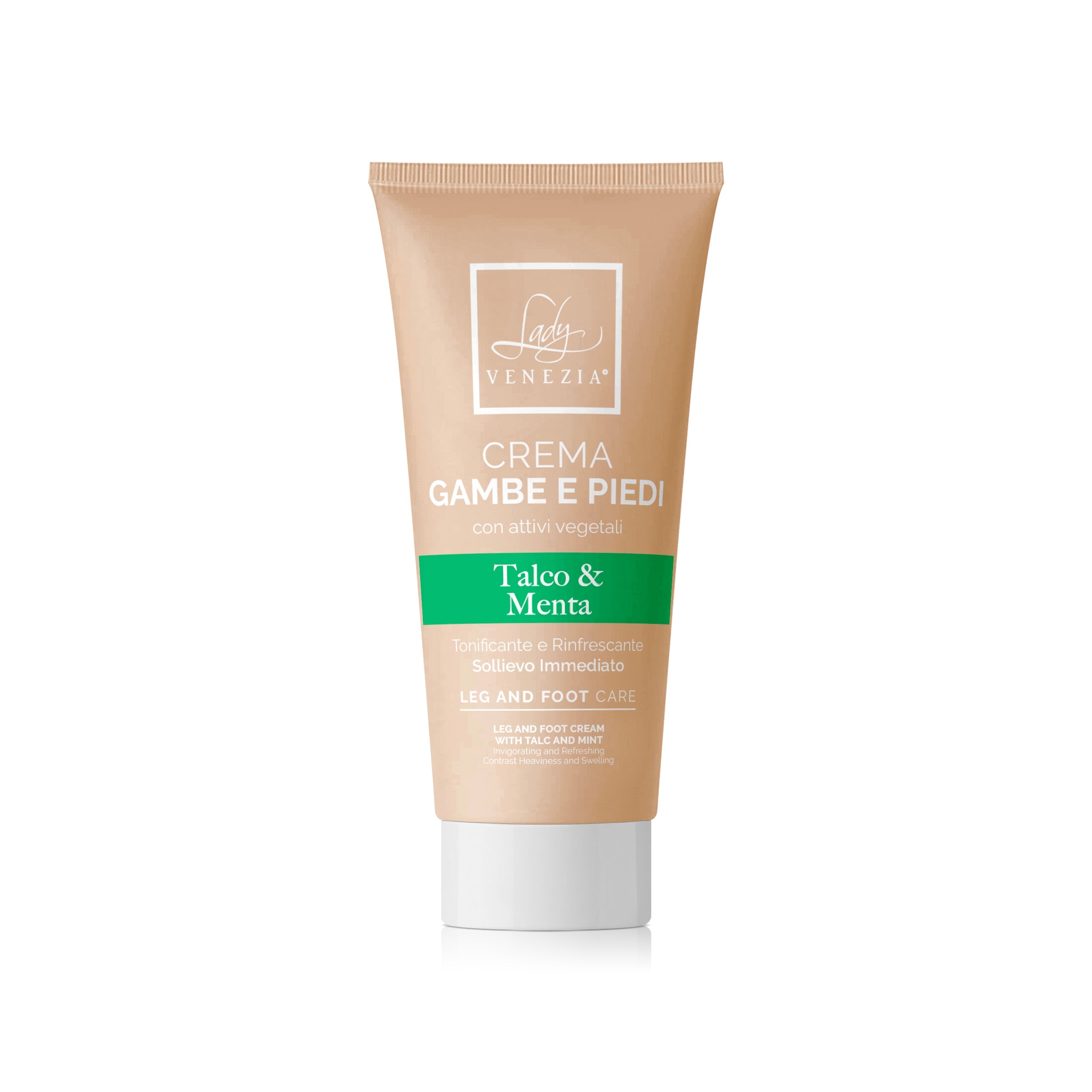 Crema de piernas y pies con talco y menta - 100 ml — Lady Venezia