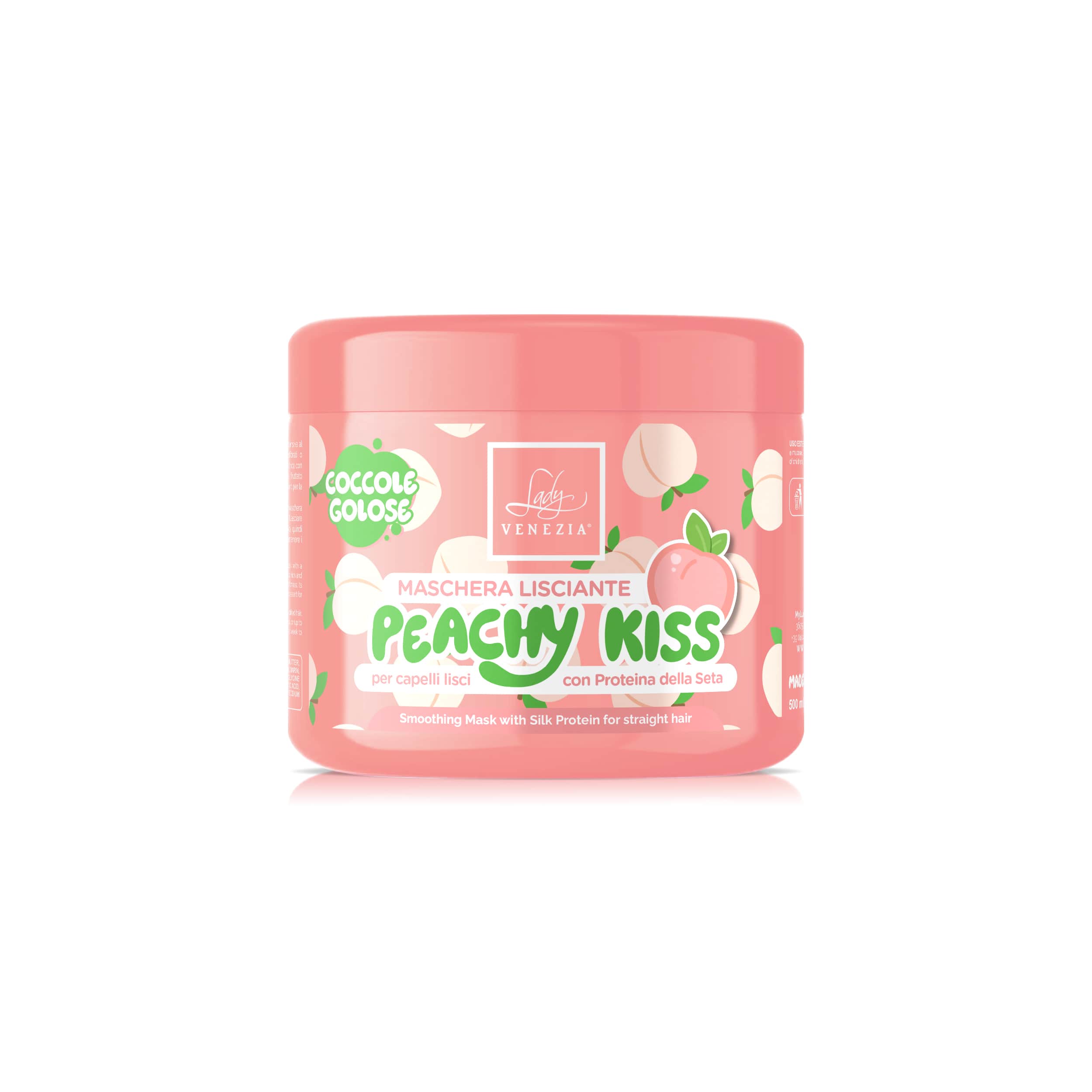 Mascarilla alisante PEACHY KISS para cabello liso con proteínas de la seda — Lady Venezia