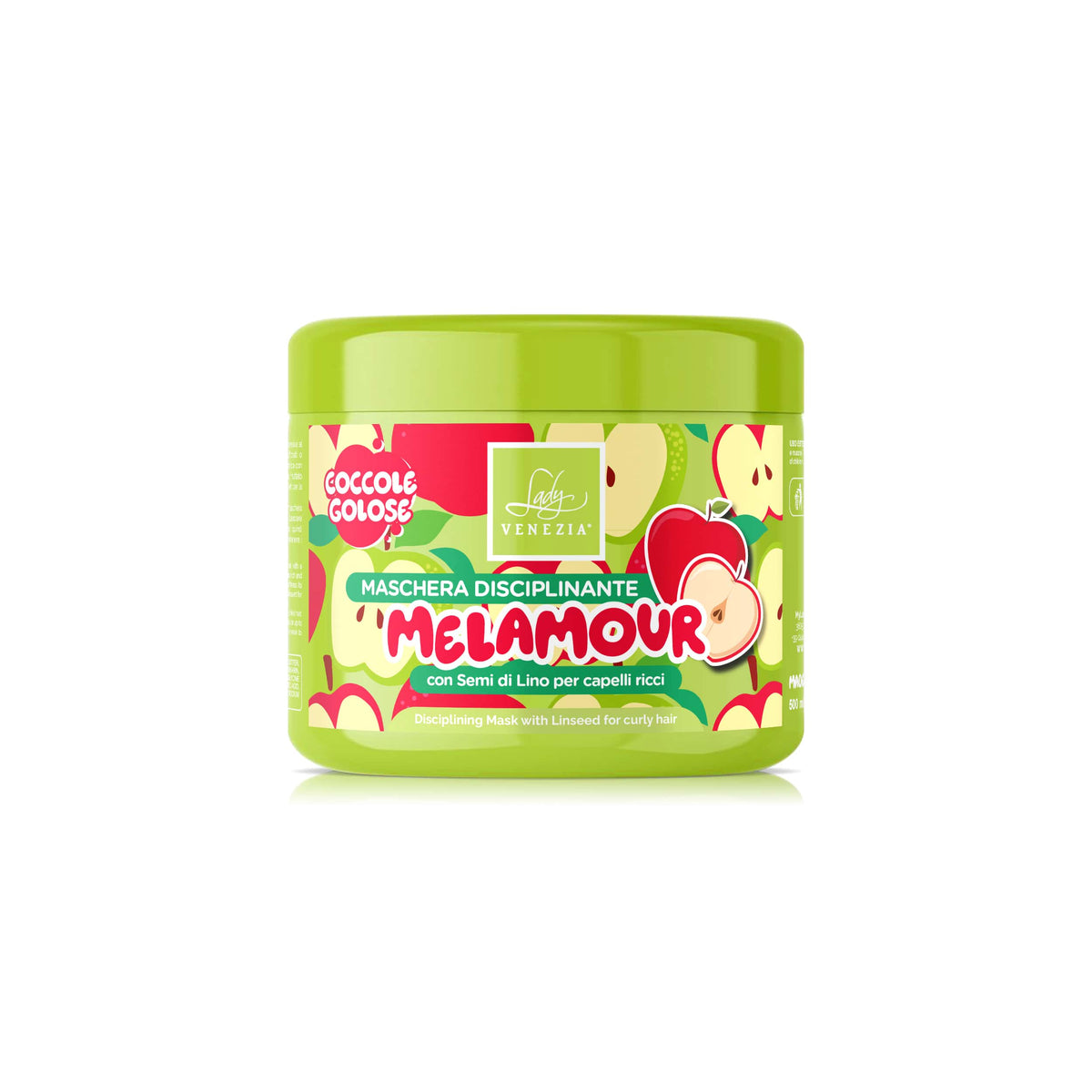 Mascarilla disciplinante MELAMOUR para cabello rizado con aceite de linaza — Lady Venezia
