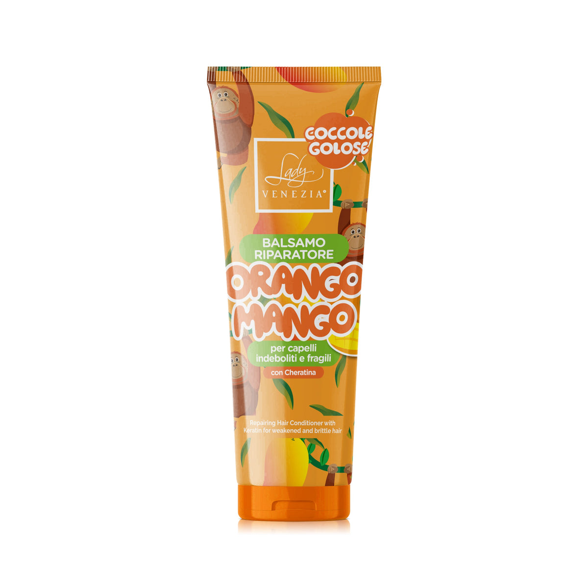 Acondicionador reparador Orangomango para cabello debilitado y frágil con queratina · 250 ml — Lady Venezia