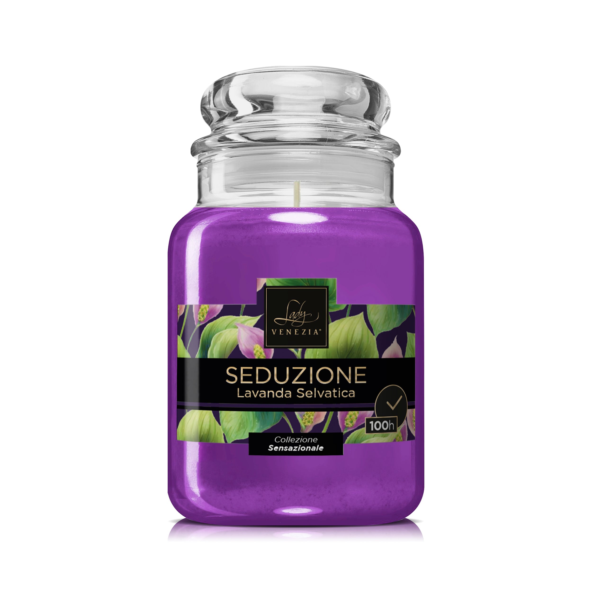 Vela perfumada en vidrio Sensazionale - formato maxi 100 horas - 2 fragancias — imagen 2