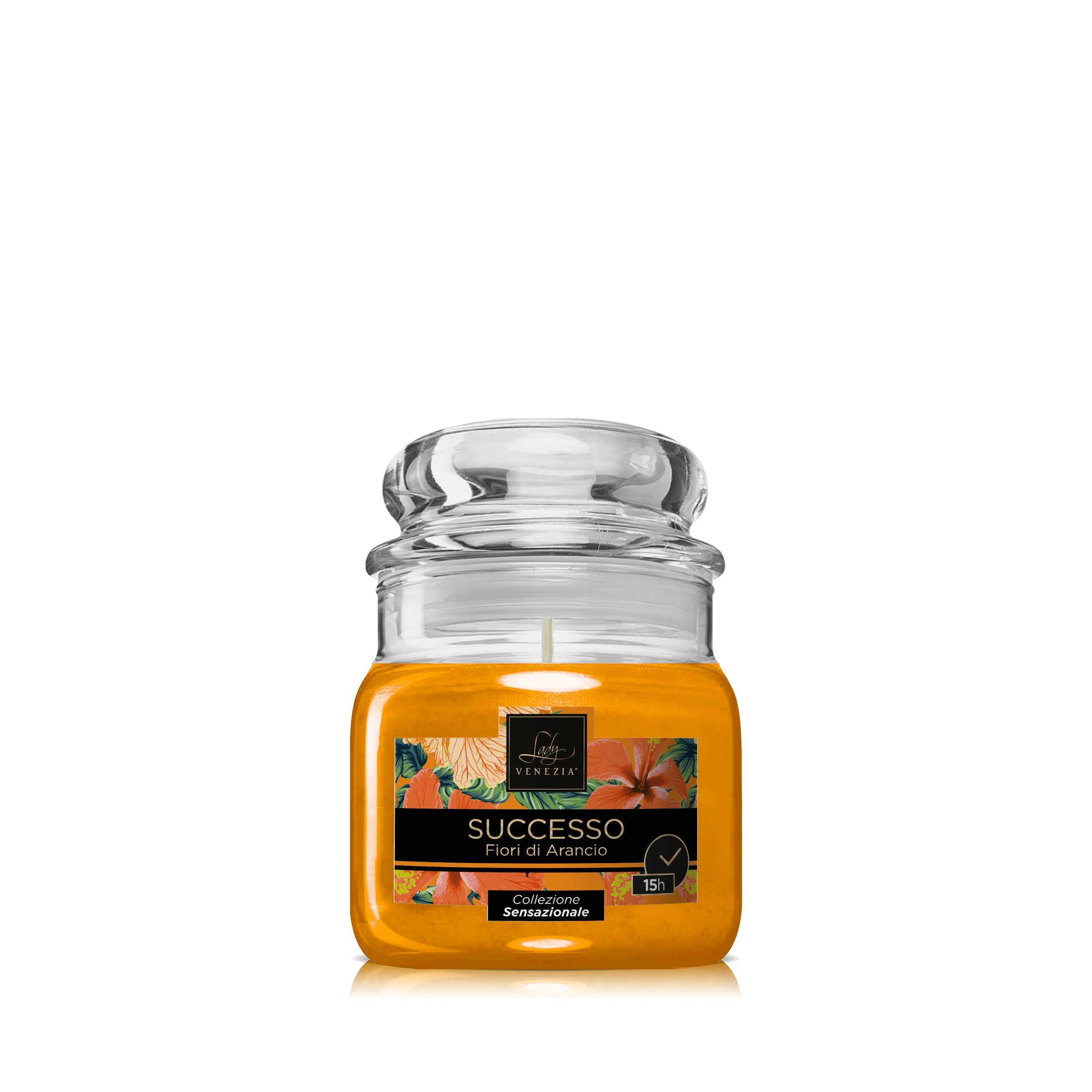 Vela perfumada en vidrio Sensazionale - formato small 15 horas - 4 fragancias — imagen 2