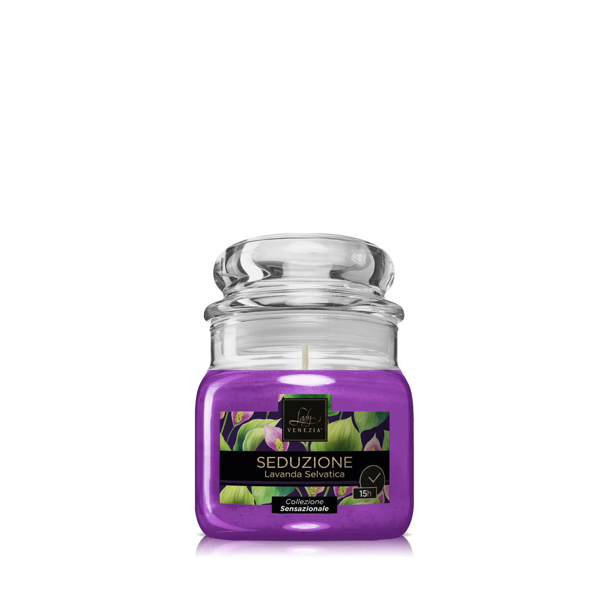 Vela perfumada en vidrio Sensazionale - formato small 15 horas - 4 fragancias — imagen 4