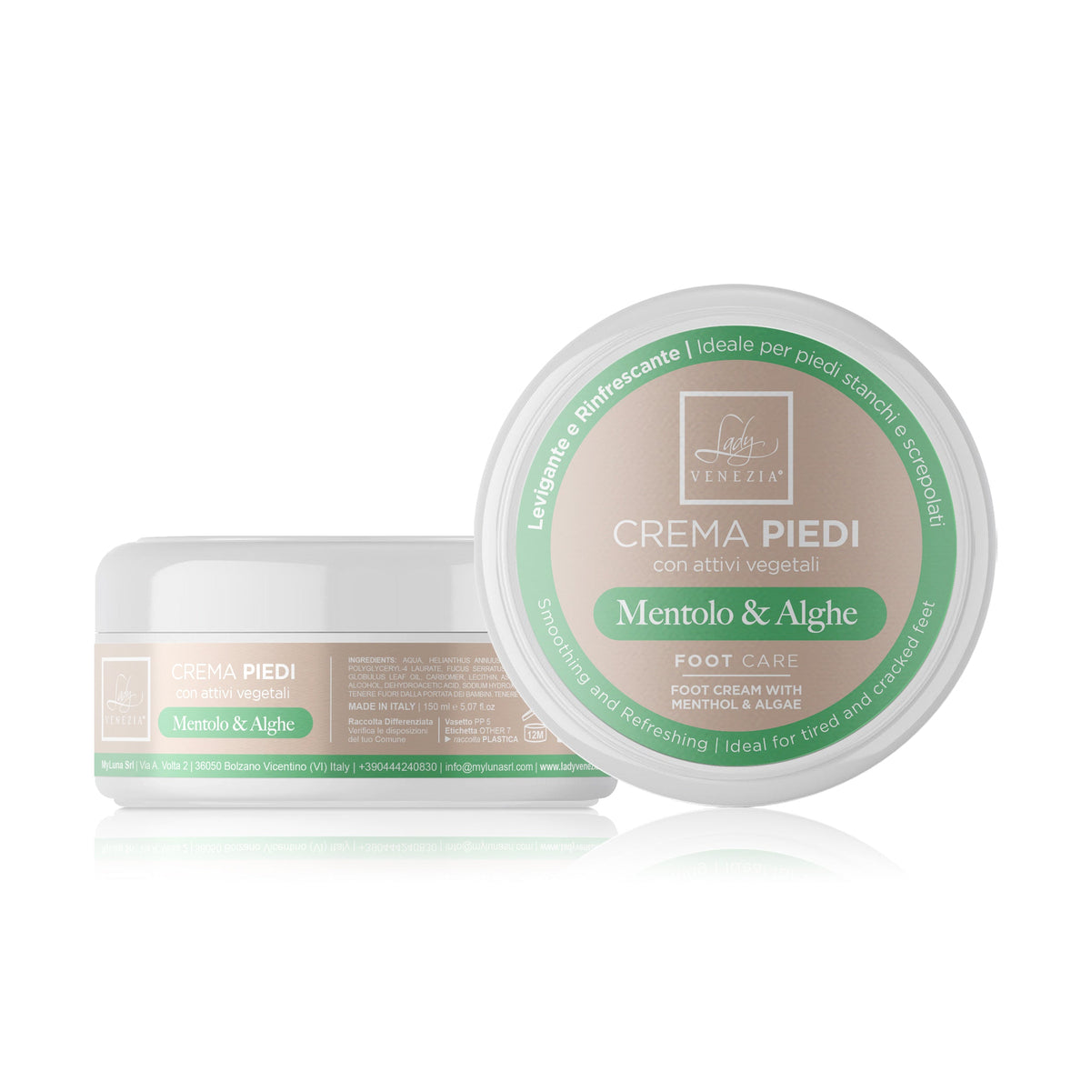 Crema de pies de mentol y algas - 150 ml — Lady Venezia