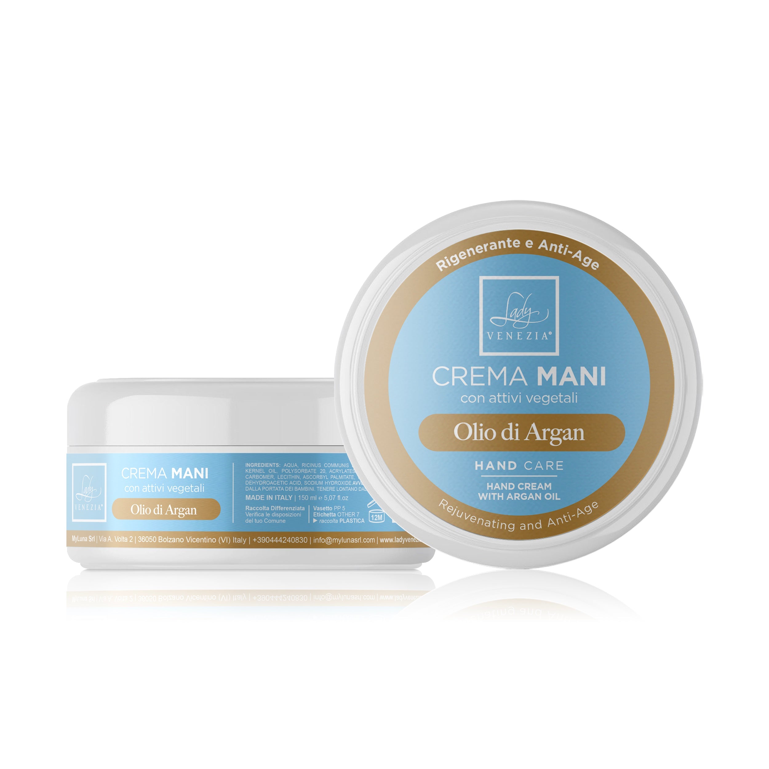 Crema de manos de aceite de argán - 150 ml — Lady Venezia
