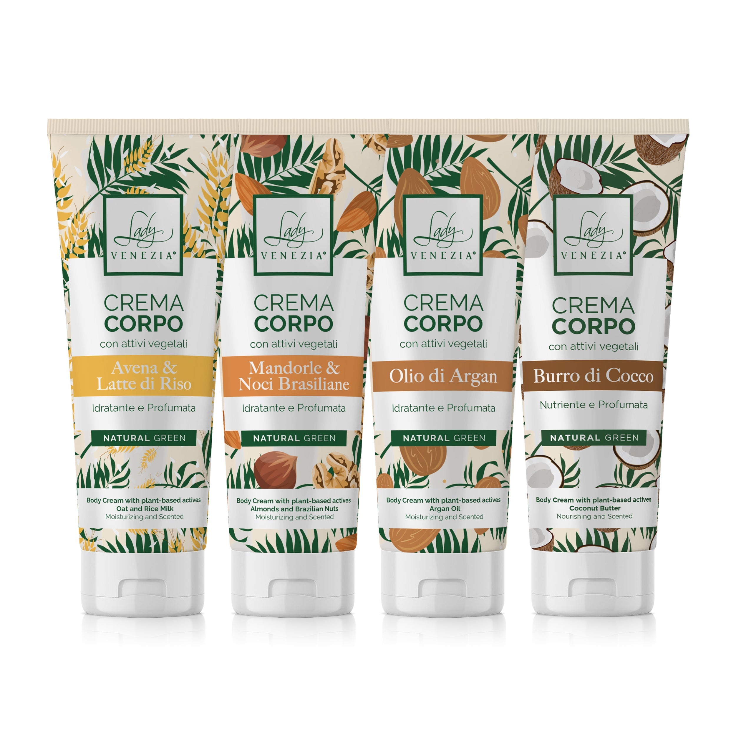 Crema corporal hidratante y perfumada Colección Natural Green - 4 fragancias - 200 ml — Lady Venezia