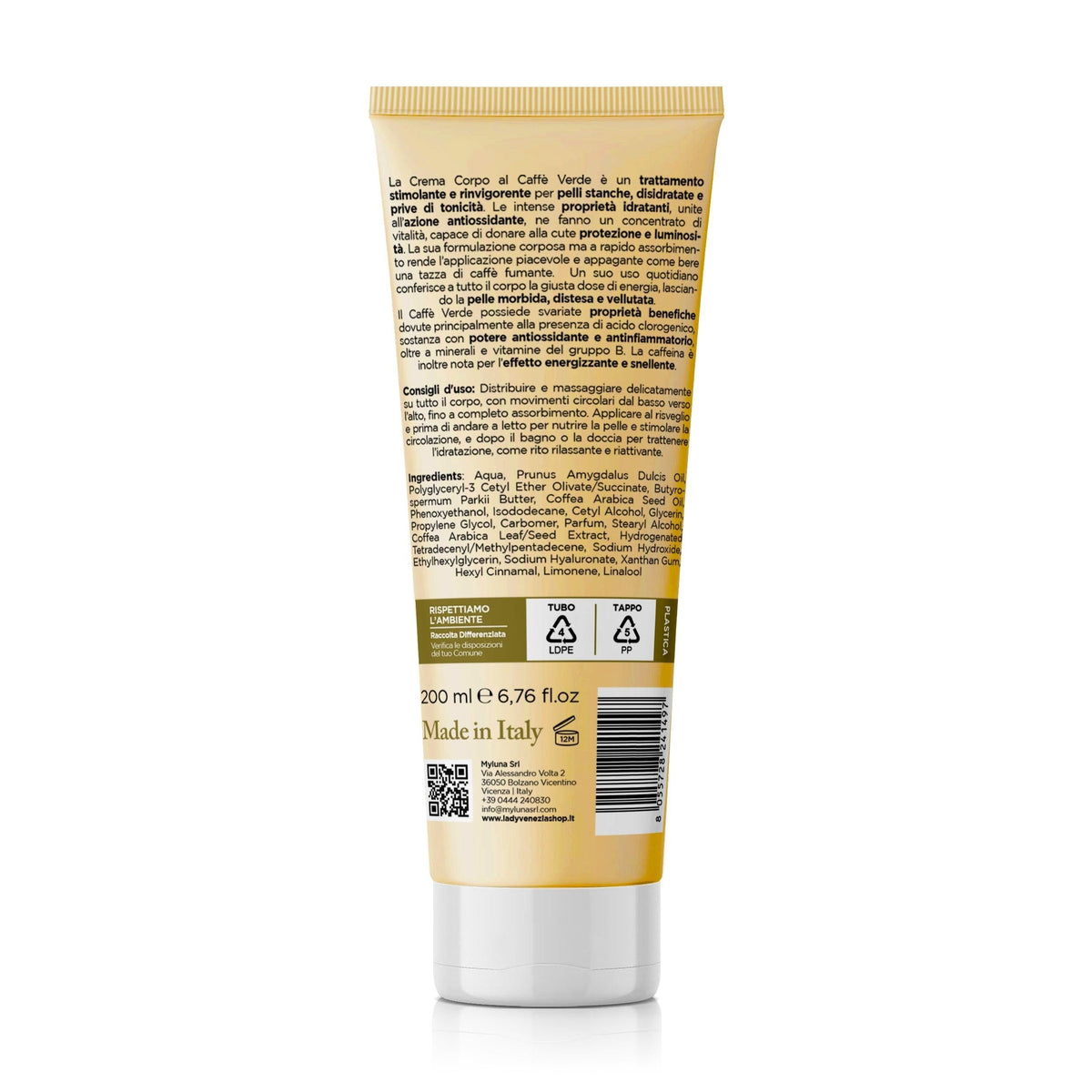 Crema corporal al café verde - Natural Green - 200 ml — imagen 2